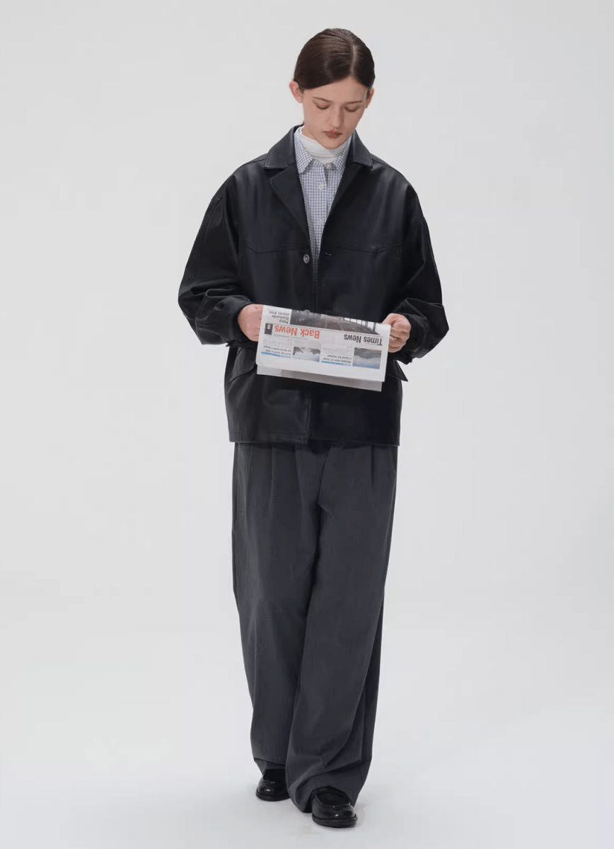 Retro PU leather jacket N5126 - ファッション通販 NNine(ナイン)