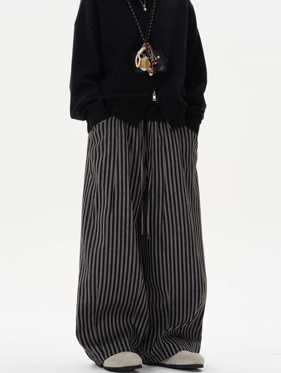 レトロストライプドレープパンツ / Retro Stripe Drape Pants N5521 - ファッション通販NNine（ナイン）