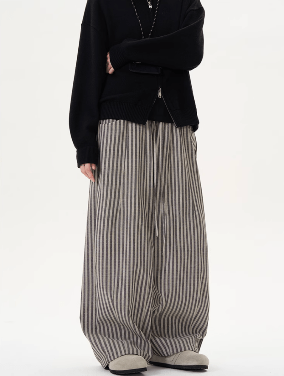 レトロストライプドレープパンツ / Retro Stripe Drape Pants N5521 - ファッション通販NNine（ナイン）