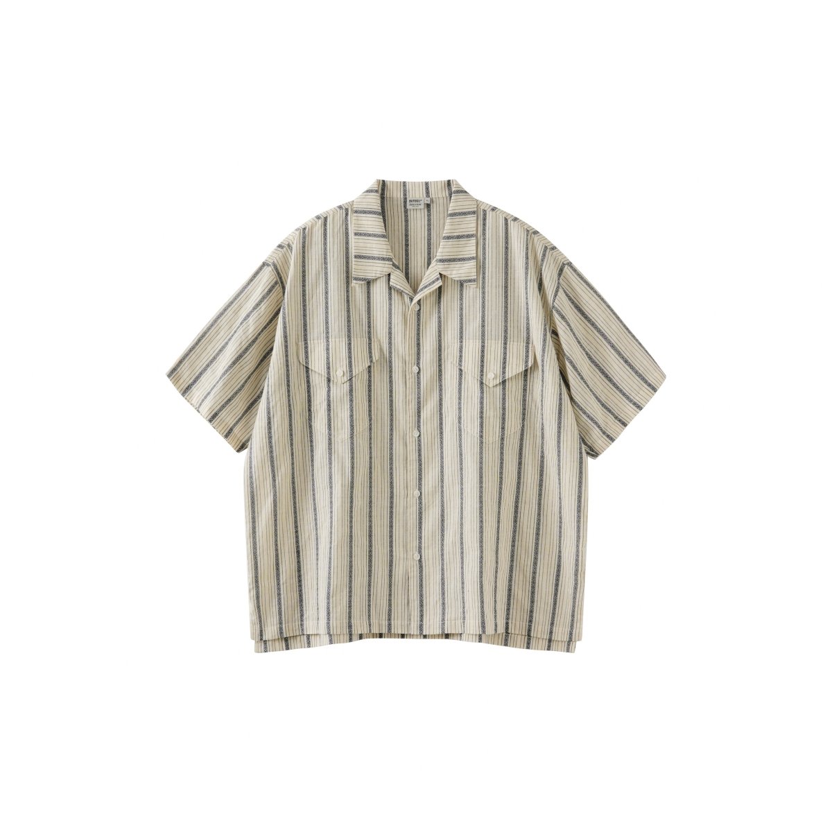 retro striped cuban shirt N3867 - NNine