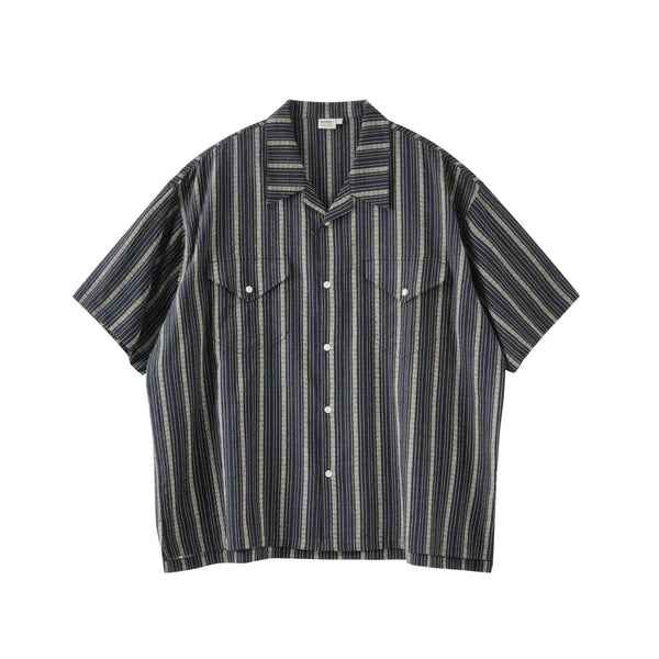 retro striped cuban shirt N3867 - NNine