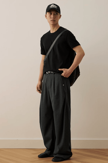 レトロストライプパンツ 混紡素材 / Retro Striped Pants N5480