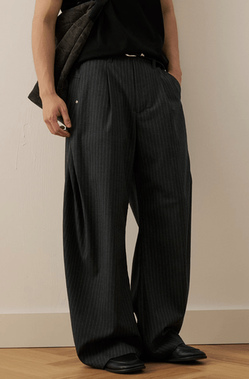 レトロストライプパンツ 混紡素材 / Retro Striped Pants N5480