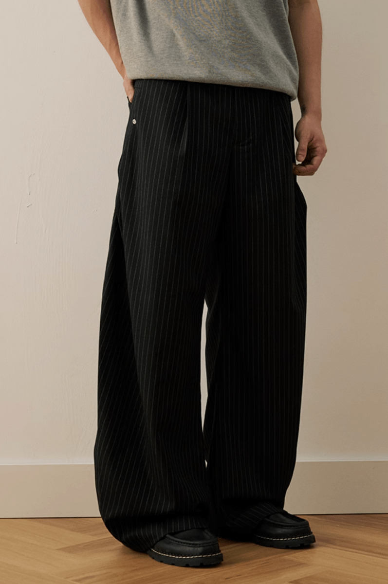 レトロストライプパンツ 混紡素材 / Retro Striped Pants N5480 - メンズファッション通販 NNine(ナイン)