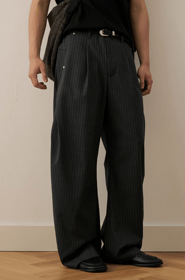 レトロストライプパンツ 混紡素材 / Retro Striped Pants N5480