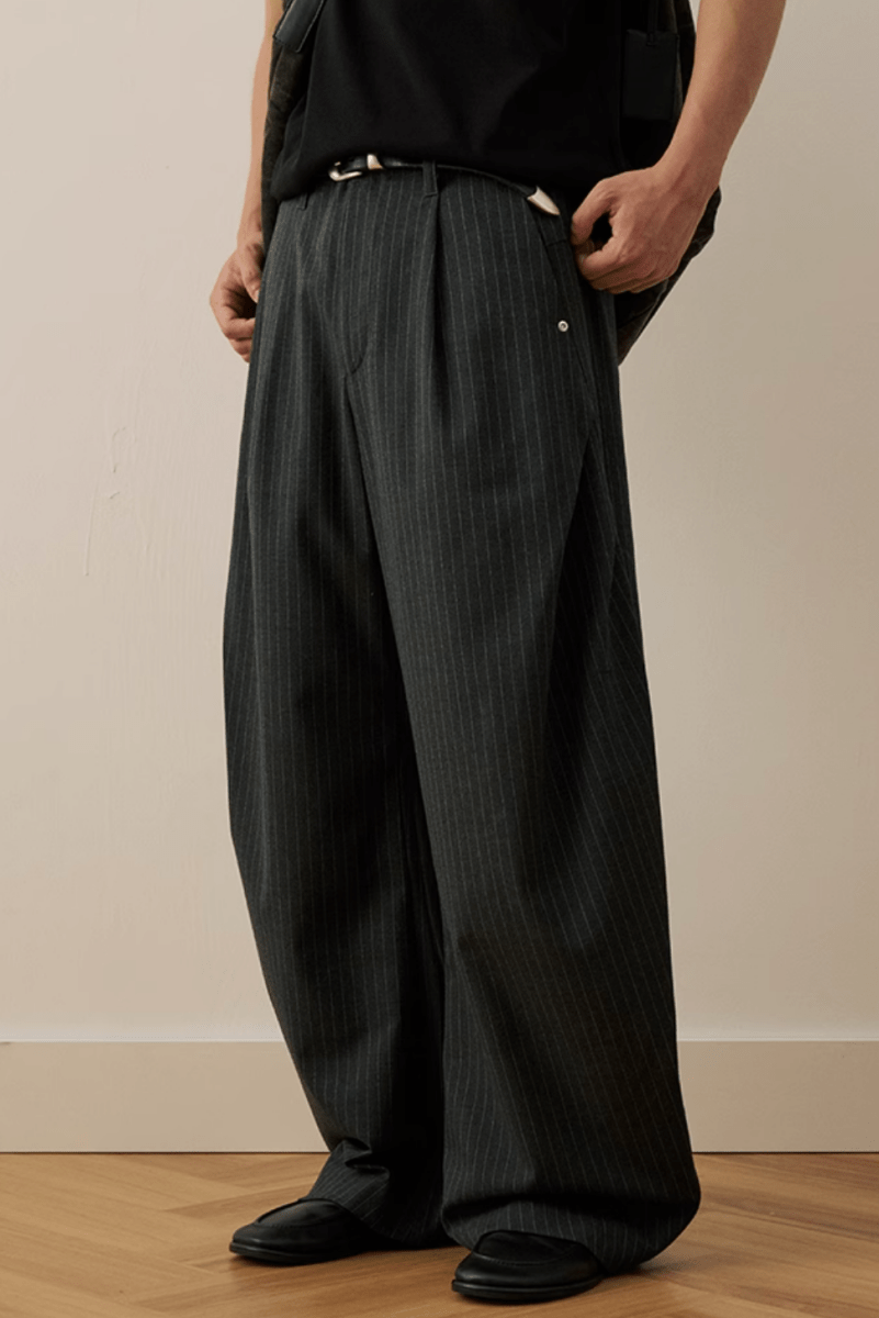 レトロストライプパンツ 混紡素材 / Retro Striped Pants N5480 - メンズファッション通販 NNine(ナイン)