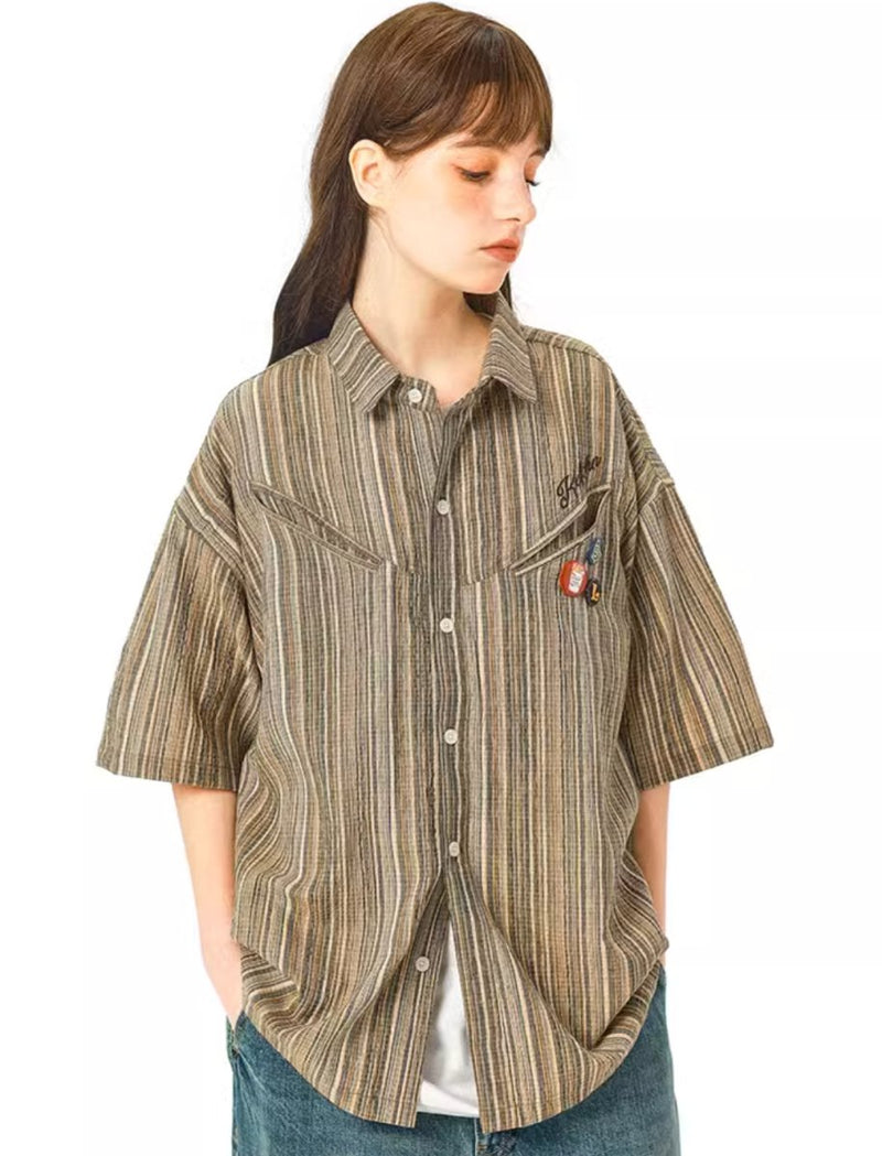 retro striped shirt / クラシックストライプシャツ N4057 - NNine