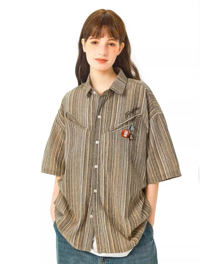 retro striped shirt / クラシックストライプシャツ N4057 - NNine