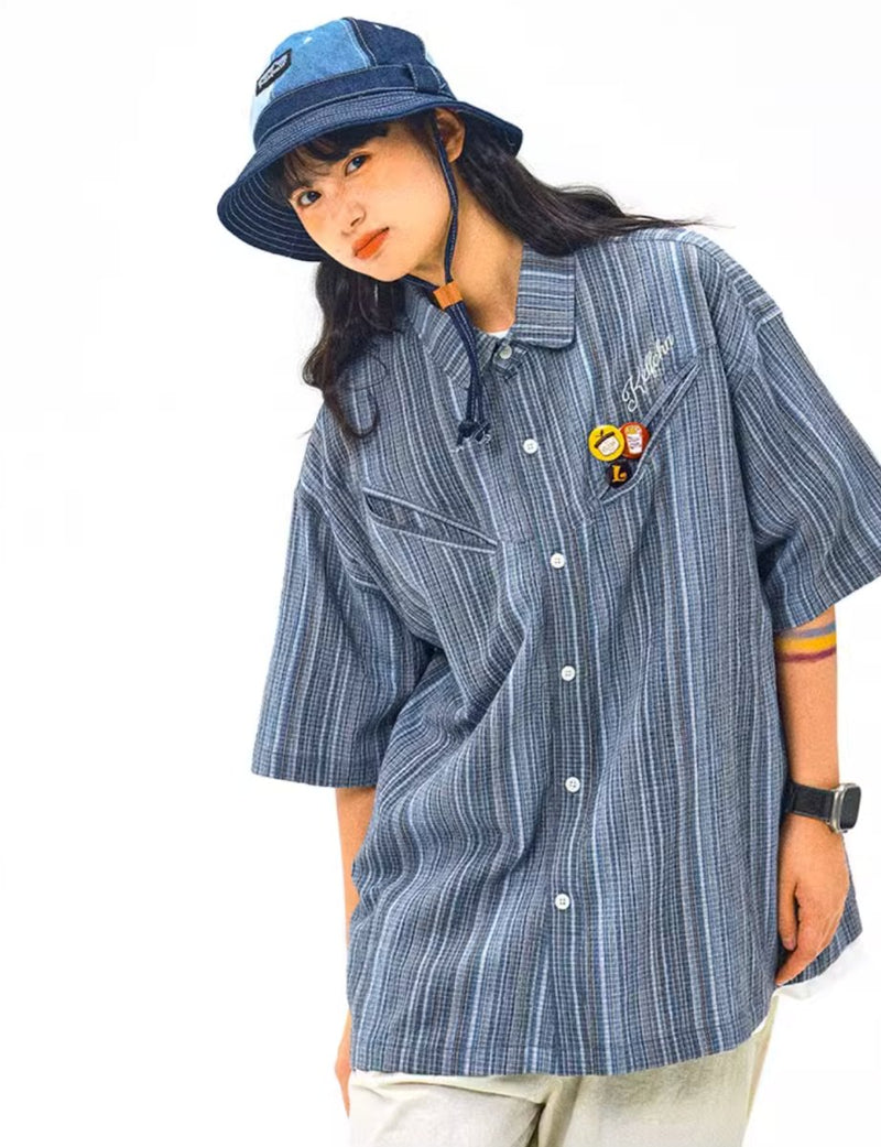 retro striped shirt / クラシックストライプシャツ N4057 - NNine