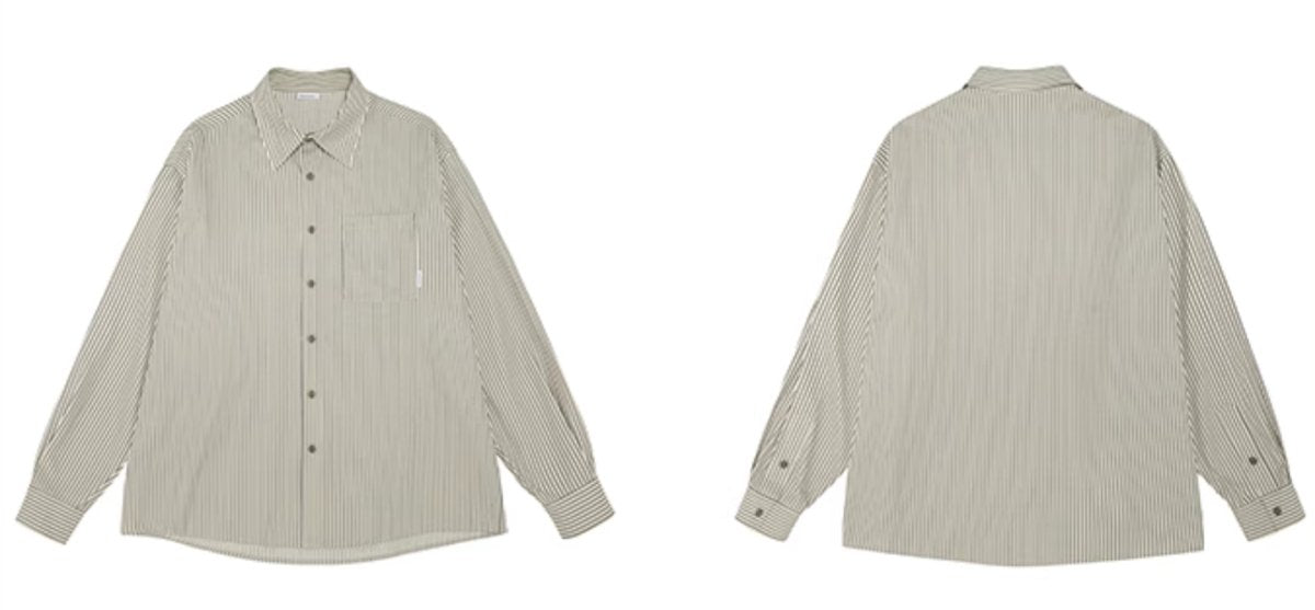 retro striped shirt /ストライプレギュラーカラーシャツ N4218 - NNine