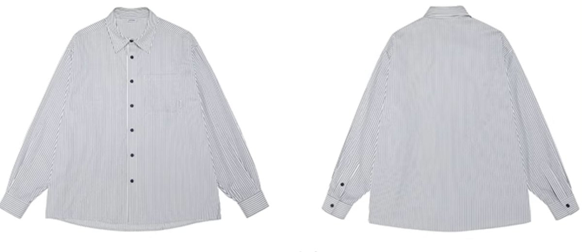 retro striped shirt /ストライプレギュラーカラーシャツ N4218 - NNine