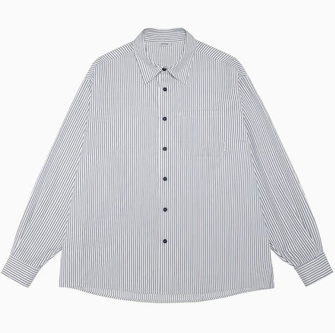 Retro Striped Shirt / Striped Regular-Collar Shirt  N4218