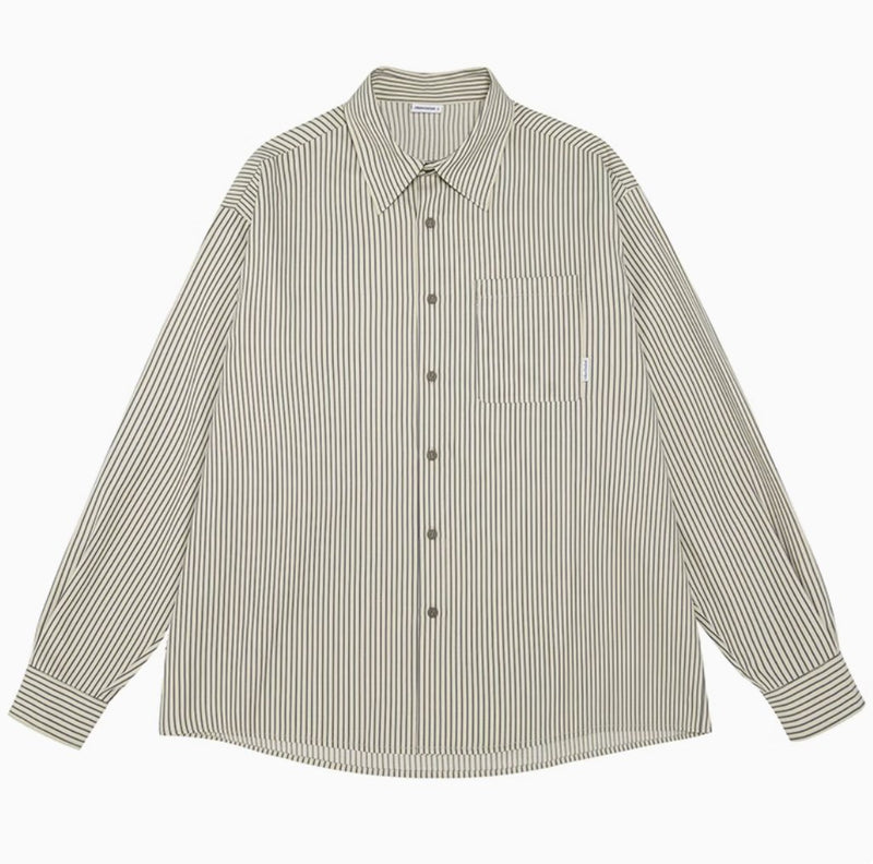 retro striped shirt /ストライプレギュラーカラーシャツ N4218 - NNine