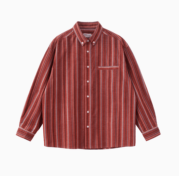 enof striped shirts  シャツ enof striped shirts ストライプシャツ ブルー イナフ エナフ 【公式通販】
