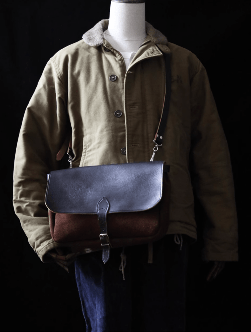 Retro Vintage Cowhide Suede Messenger Bag N5264 - ファッション通販 NNine(ナイン)