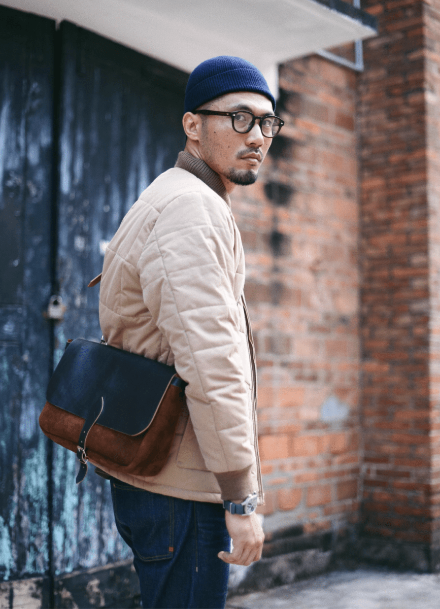 Retro Vintage Cowhide Suede Messenger Bag N5264 - ファッション通販 NNine(ナイン)