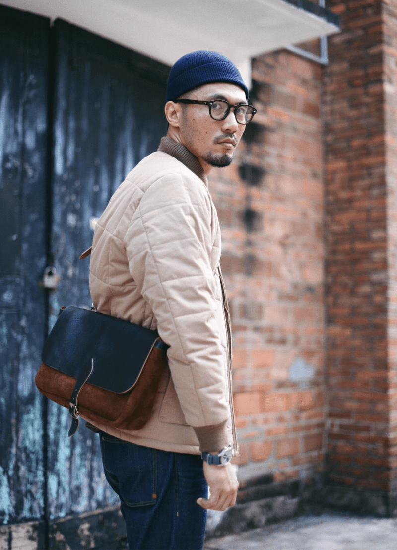 Retro Vintage Cowhide Suede Messenger Bag N5264 - ファッション通販 NNine(ナイン)