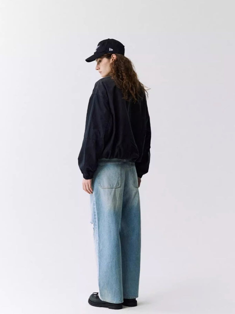 Retro wash crushed denim pants / ダメージバギーデニム N4043 - NNine