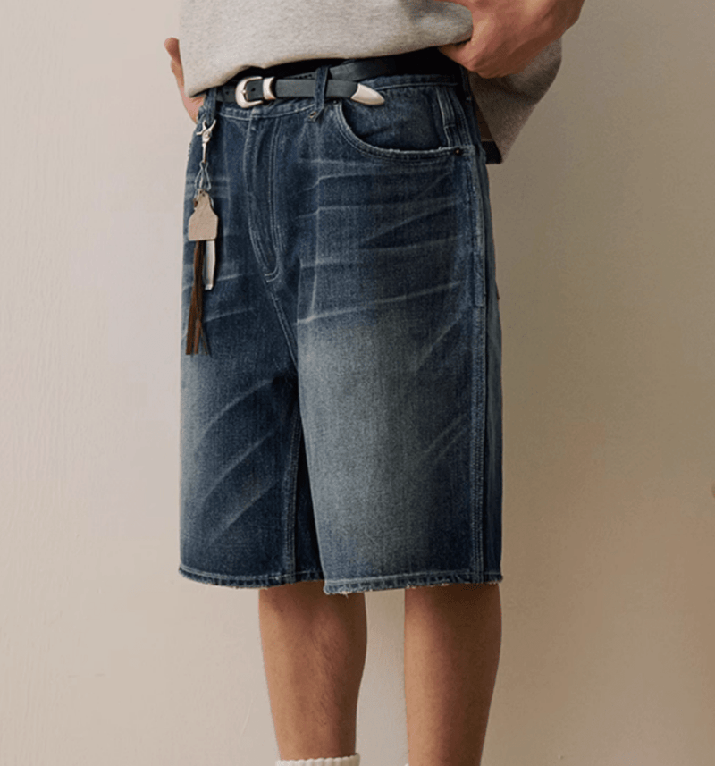 レトロウォッシュハーフデニムパンツ / Retro Wash Half Denim N5496 - ファッション通販NNine（ナイン）