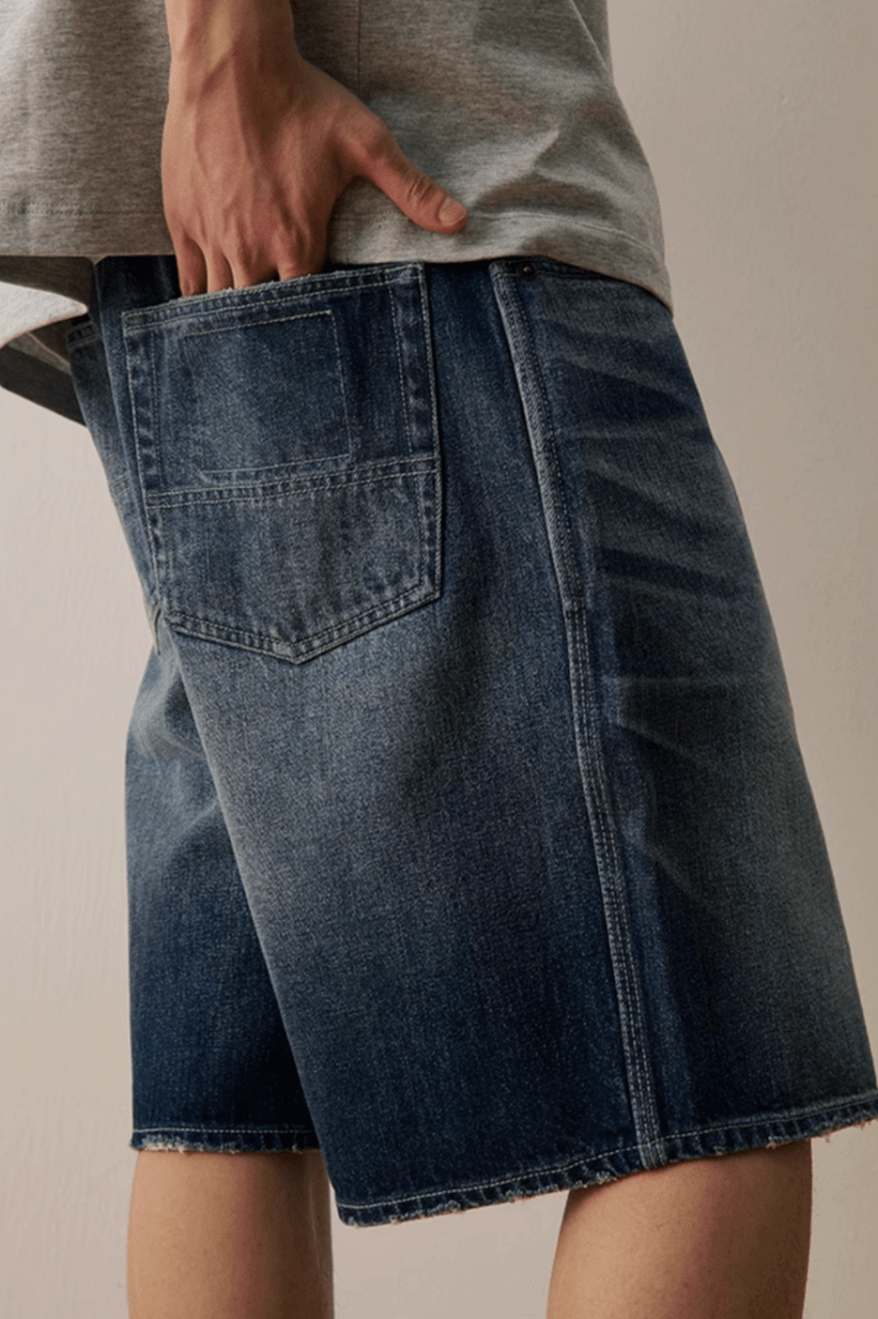 レトロウォッシュハーフデニムパンツ / Retro Wash Half Denim N5496 - ファッション通販NNine（ナイン）