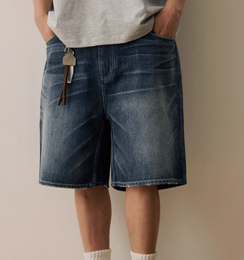 レトロウォッシュハーフデニムパンツ / Retro Wash Half Denim N5496 - ファッション通販NNine（ナイン）