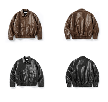 ジャケット・アウター NNine RETRO WASH LEATHER JACKET N4554 retro wash leather jacket N4554