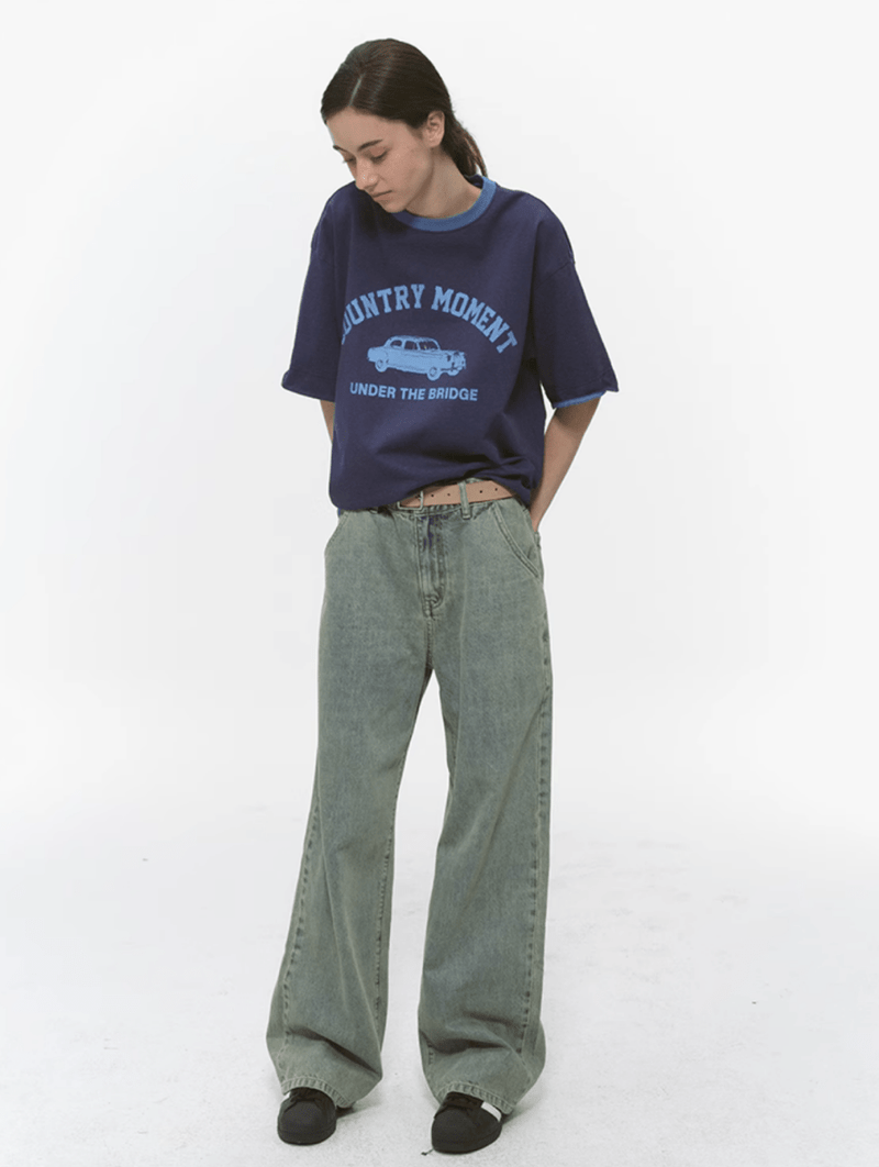 レトロウォッシュワイドジーンズ / Retro Wash Wide Jeans N5534 - ファッション通販NNine（ナイン）
