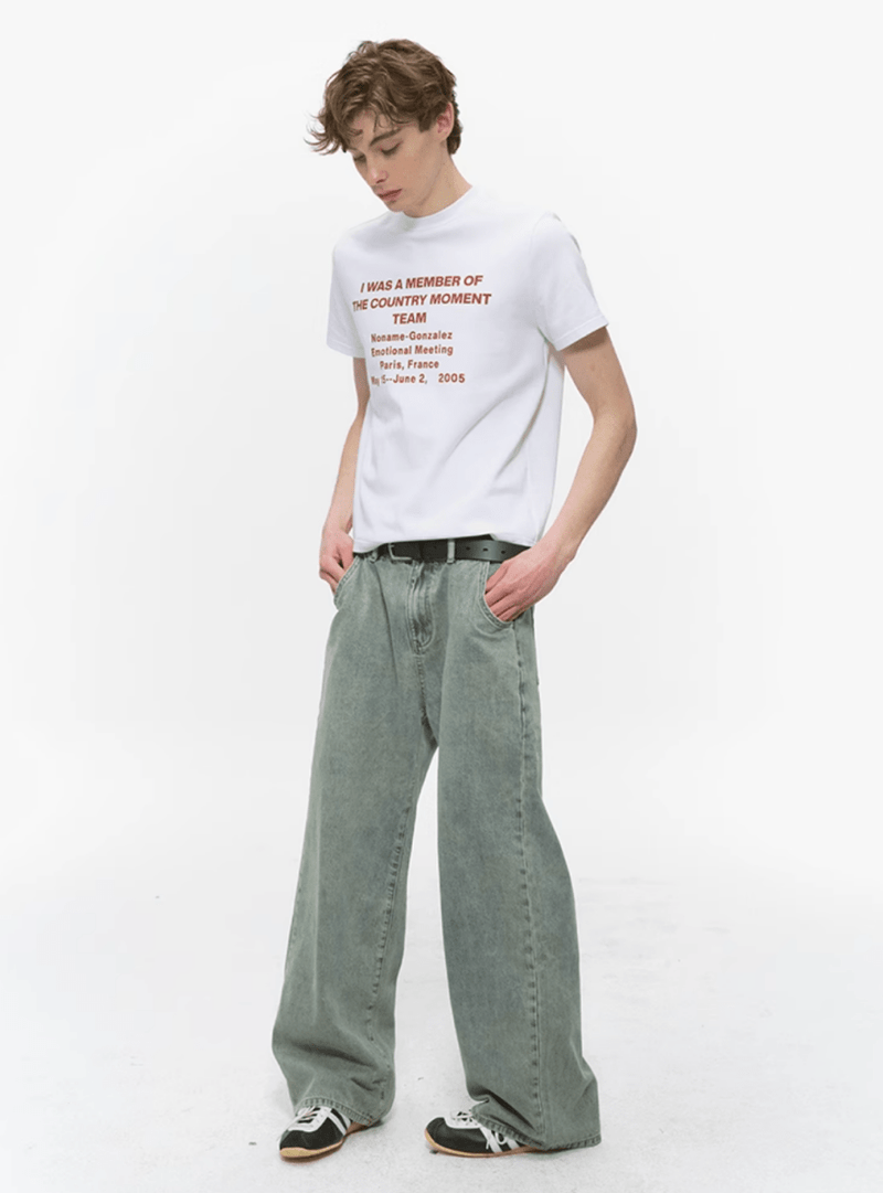 レトロウォッシュワイドジーンズ / Retro Wash Wide Jeans N5534 - ファッション通販NNine（ナイン）