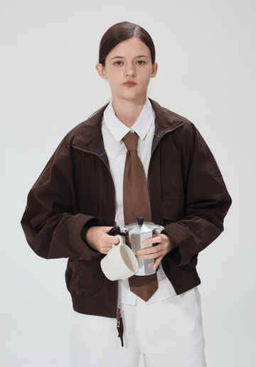 リバーシブル・チェック柄ブルゾン N5190