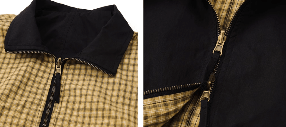 Reversible check zip blouson N5190 - ファッション通販 NNine(ナイン)