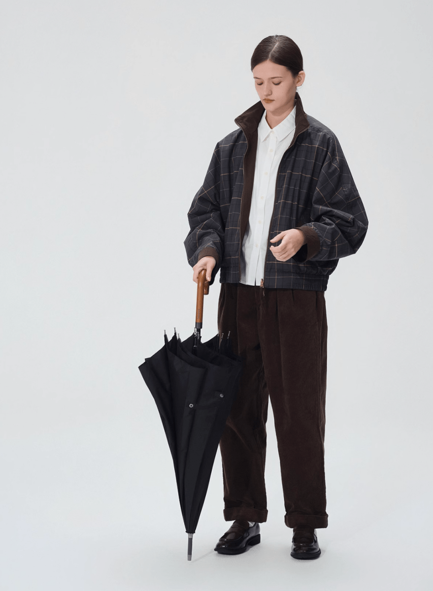 Reversible check zip blouson N5190 - ファッション通販 NNine(ナイン)