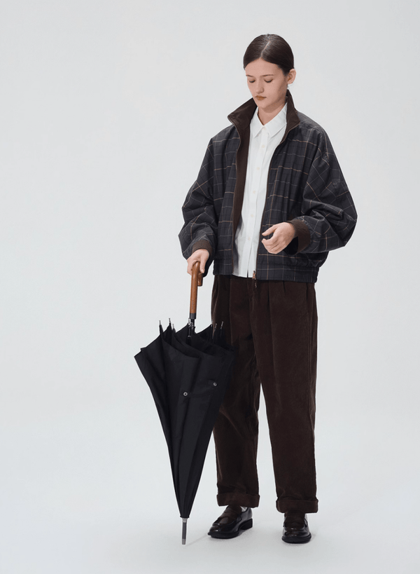 Reversible check zip blouson N5190 - ファッション通販 NNine(ナイン)