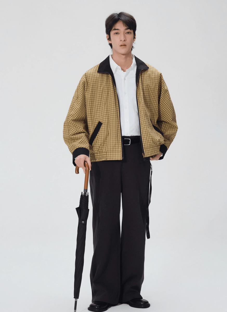Reversible check zip blouson N5190 - ファッション通販 NNine(ナイン)