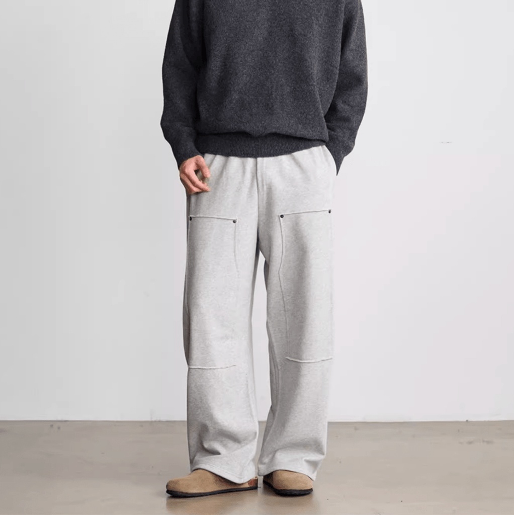 rivet patch sweatpants   N4884