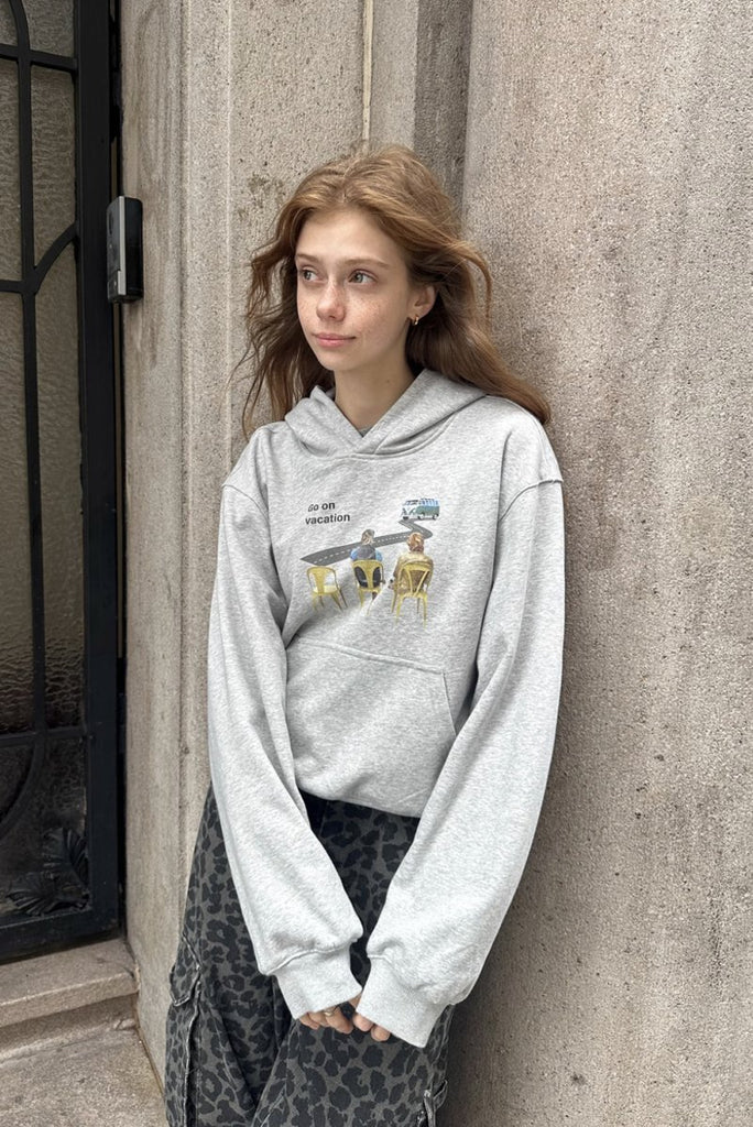 road print hoodie   N4507