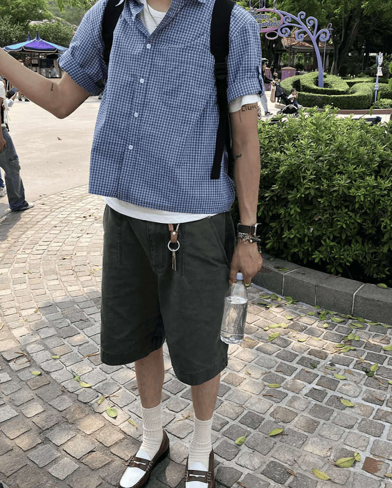 ロールアップチェックシャツ / Roll - up Check Shirt N5529 - ファッション通販NNine（ナイン）