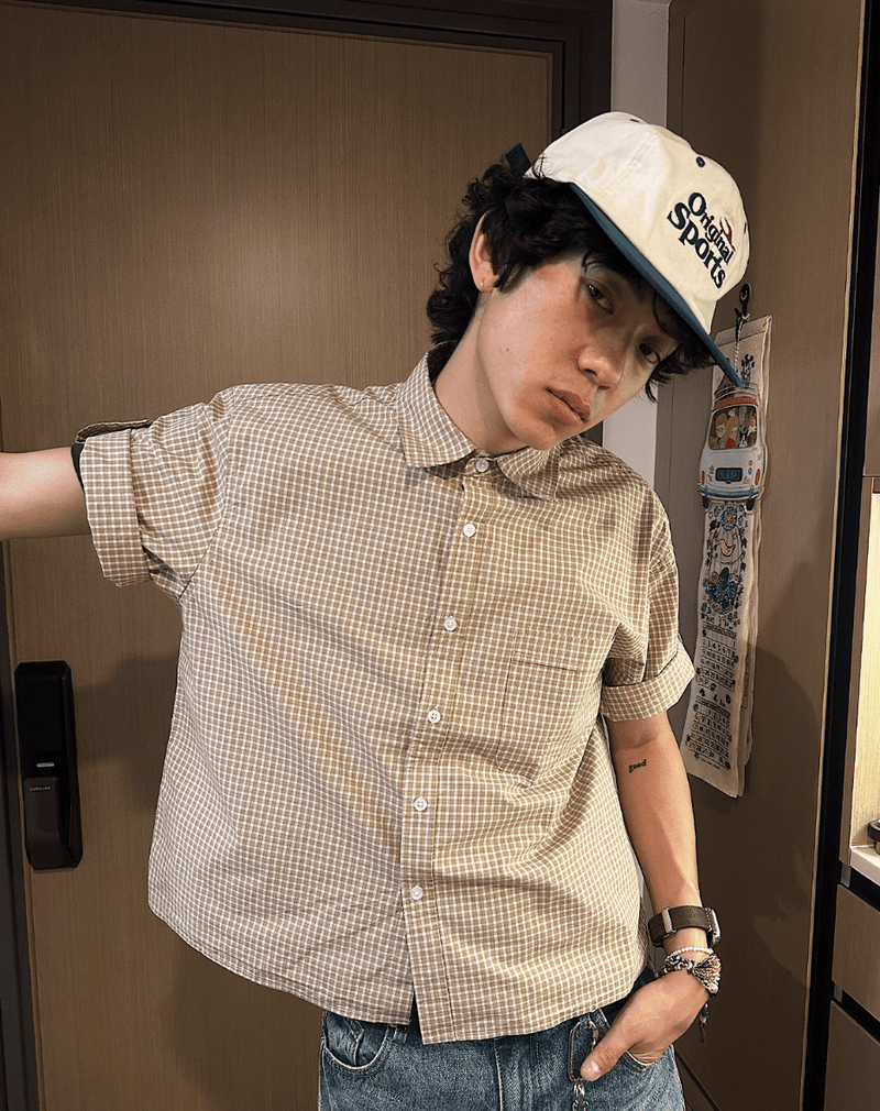 ロールアップチェックシャツ / Roll - up Check Shirt N5529 - ファッション通販NNine（ナイン）