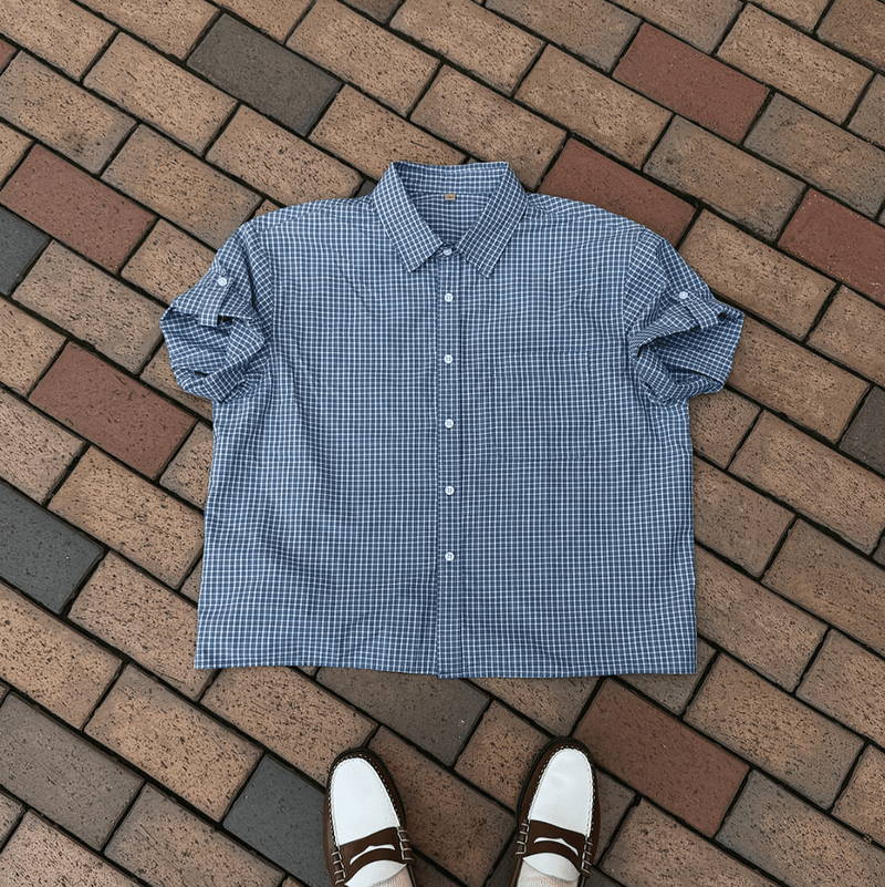 ロールアップチェックシャツ / Roll - up Check Shirt N5529 - ファッション通販NNine（ナイン）