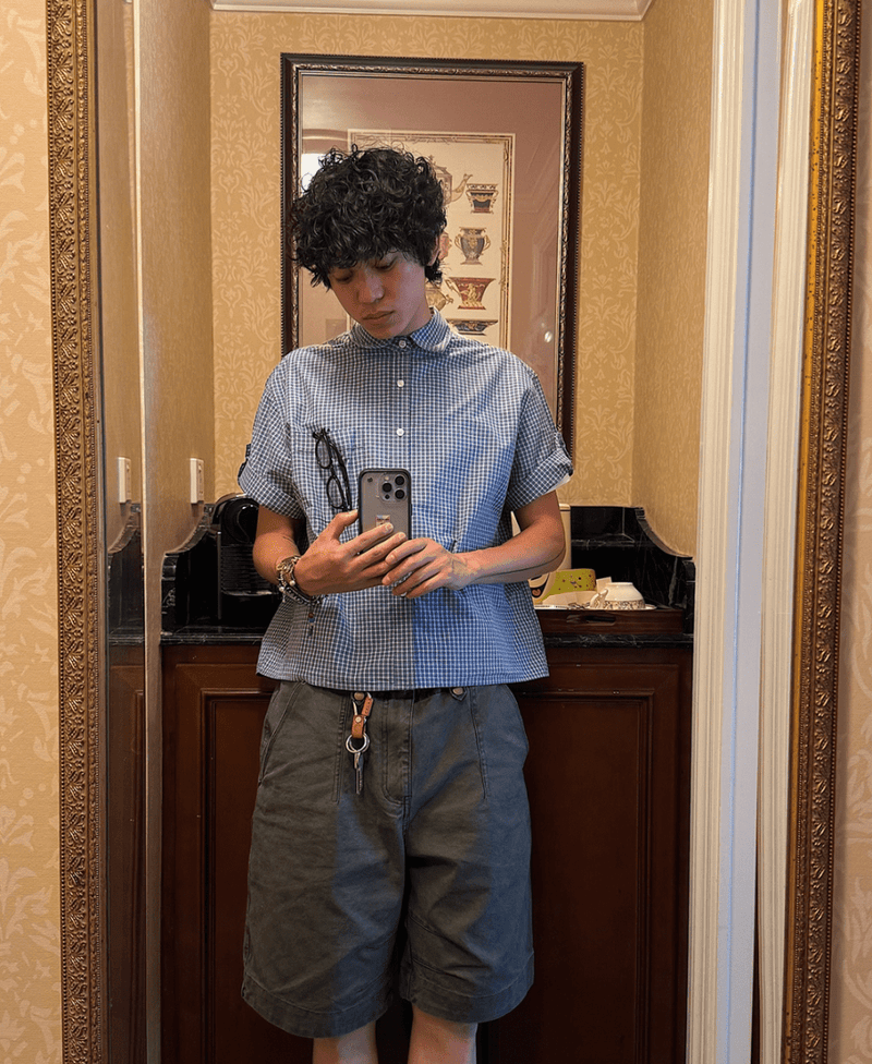 ロールアップチェックシャツ / Roll - up Check Shirt N5529 - ファッション通販NNine（ナイン）