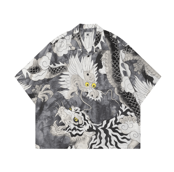 Ryutora Aloha Shirt Modal Blend / 龍虎 アロハシャツ 半袖 モーダル混 和柄 N5380 - ファッション通販 NNine(ナイン)