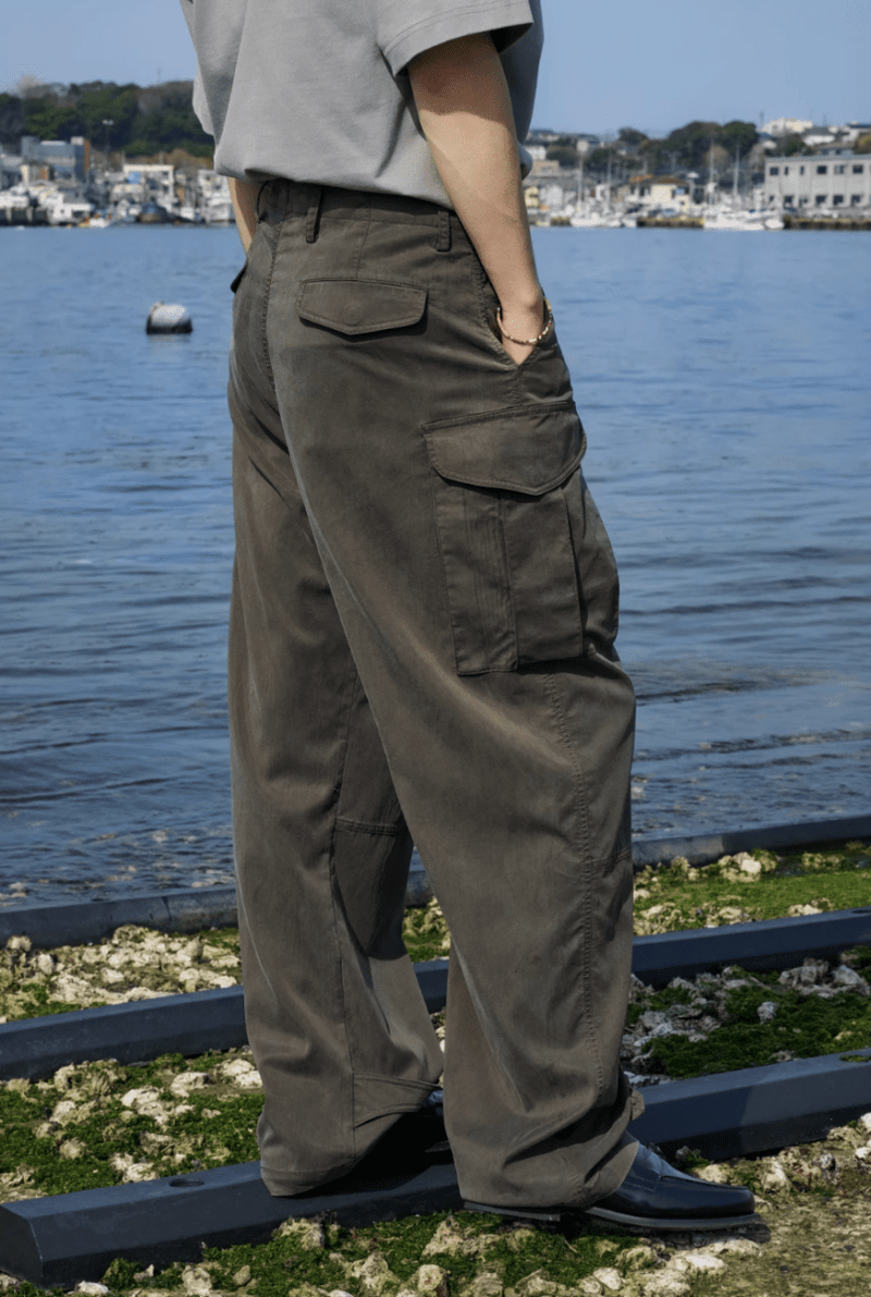 サンドウォッシュカーゴパンツ ライオセル混紡 メンズ レディース / Sand Wash Cargo Pants N5494 - メンズファッション通販 NNine(ナイン)
