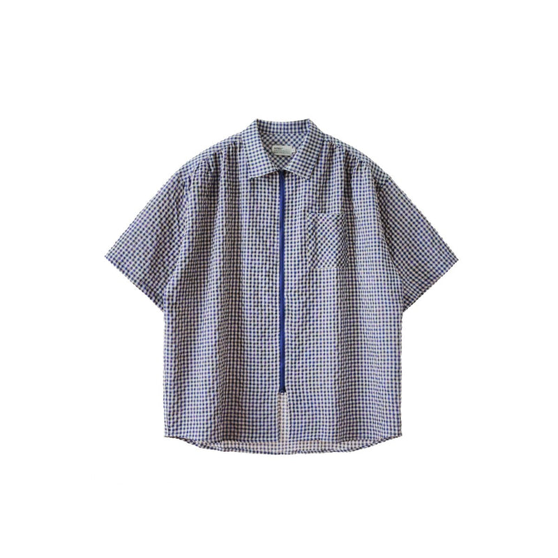 Seersucker houndstooth shirt / 通気性◎シアーサッカーシャツ N3893 - NNine