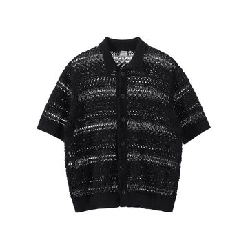 たえさんページ パール付きフリル装飾ニットカーディカン