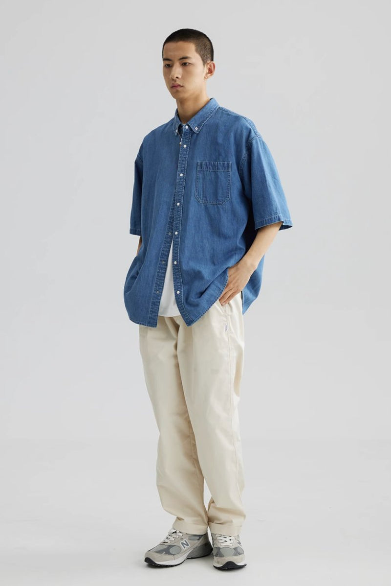 【機能性素材】short sleeve denim shirt N3656 - NNine