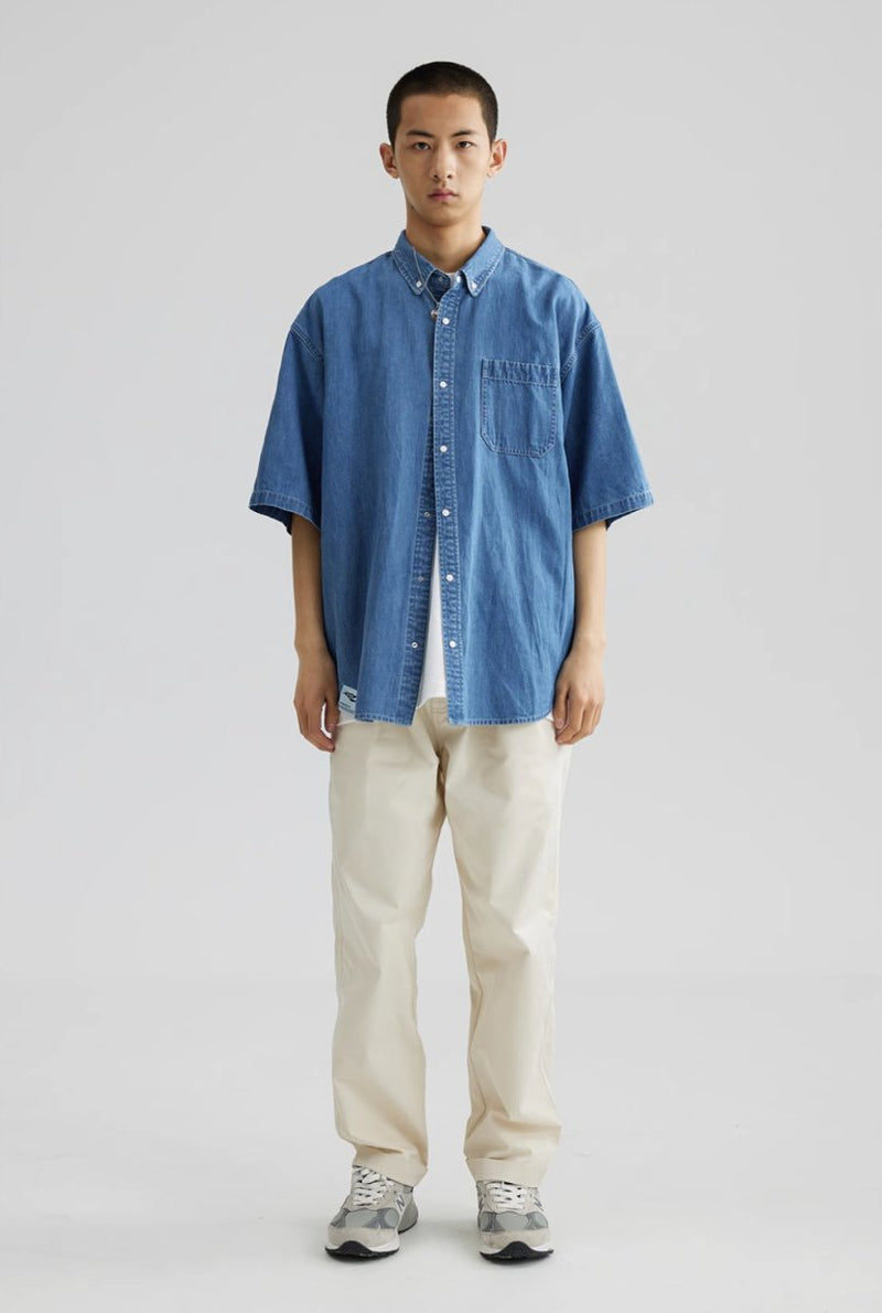 【機能性素材】short sleeve denim shirt N3656 - NNine