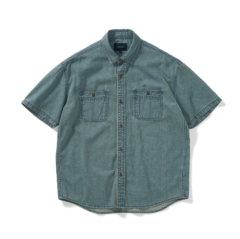 short sleeve denim shirt N5179 - ファッション通販 NNine(ナイン)