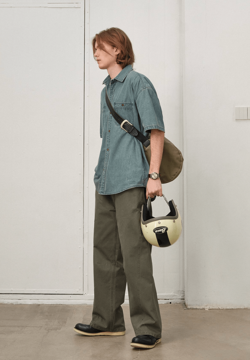 short sleeve denim shirt N5179 - ファッション通販 NNine(ナイン)