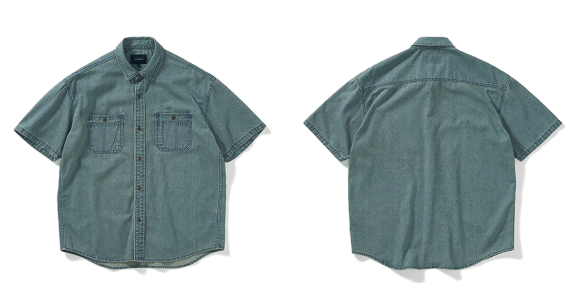 short sleeve denim shirt N5179 - ファッション通販 NNine(ナイン)