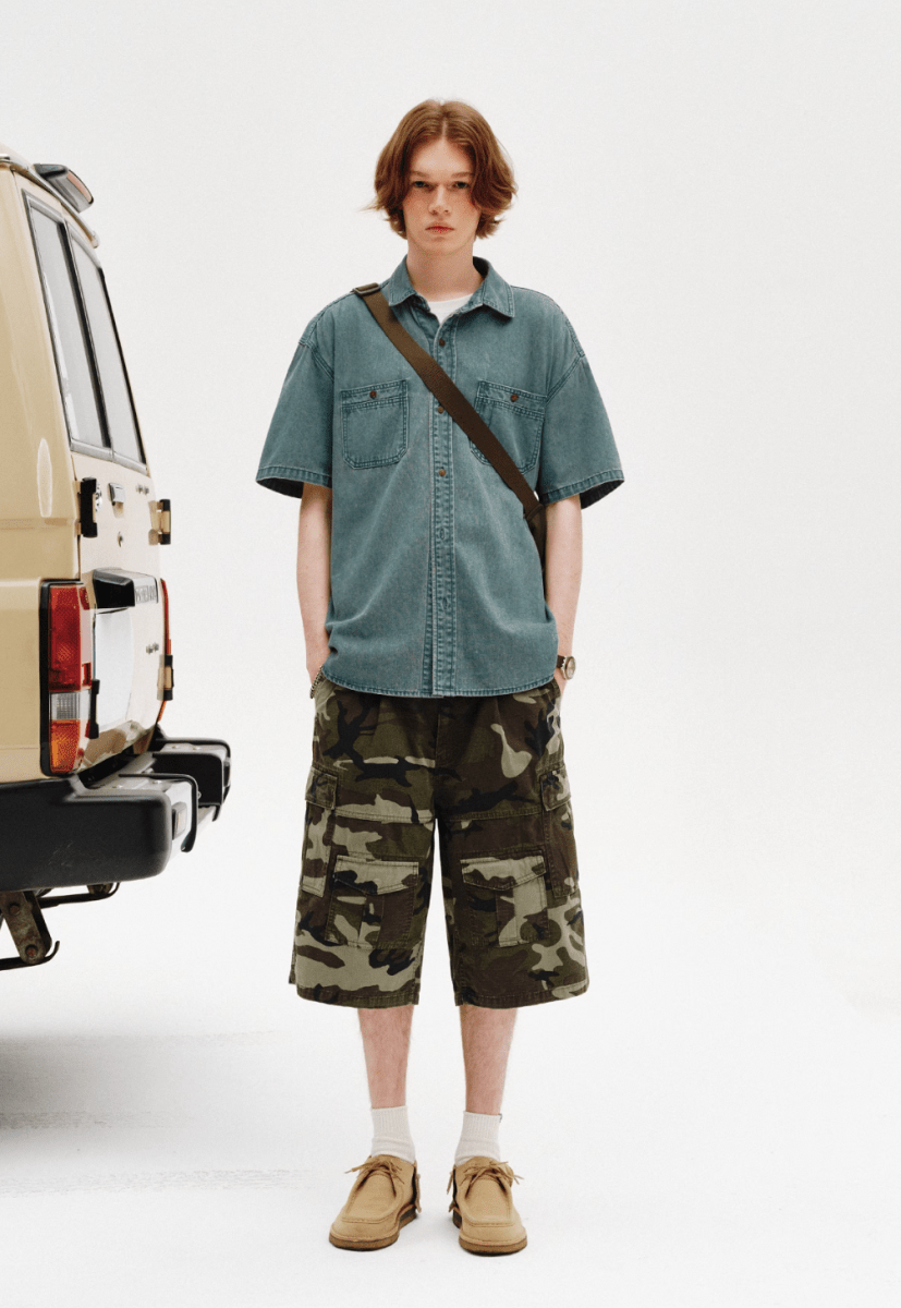 short sleeve denim shirt N5179 - ファッション通販 NNine(ナイン)