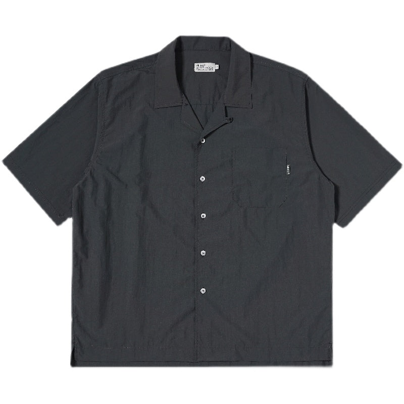 【撥水機能】short sleeve open collar shirt / ナイロンシャツ N3786 - NNine